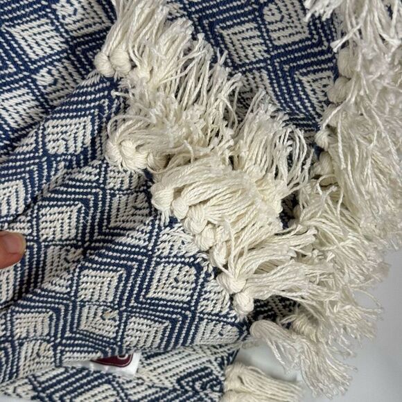 Sticky Toffee Cotton Woven Placemats Fringe Set 4 Boho - Picture 6 of 6